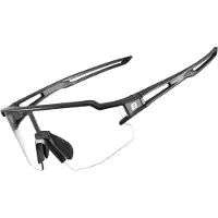 RockBros sykkelbriller fotokromatiske med UV400-filtre UVA og UVB svarte