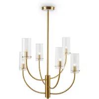Maytoni Arco hengelampe med 6 glassskjermer