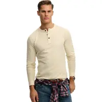 Superdry Lite Textured Grandad Langarmet T-skjorte