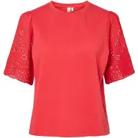 Y.A.S Yaslex Broderie Anglaise T-skjorte