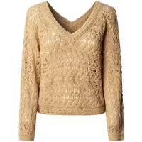 Pepe Jeans for woman. PL7000113 Kiana beige jumper (S), Casual, Acrylic