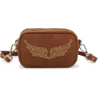 Zadig & Voltaire for girl. X60614 Brown suede effect shoulder bag (OSFA), Casual, Polyester, children's fashion