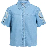 Object Brodert Denimskjorte