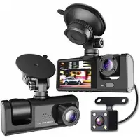 Mtp Products 1080P WiFi-bilkamera med tre linser og parkeringsmonitor