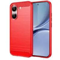Mtp Products Xiaomi Redmi Turbo 5/Poco X8 Pro børstet TPU-deksel - karbonfiber - rød