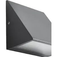 LINDBY utendørs LED-vegglampe Triava, svart, 10 cm, IP65