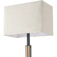 Quitani LED-gulvlampe Lisene, eik/svart/natur 162 cm, dimbar