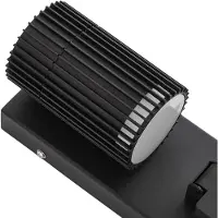 LINDBY utendørs vegglampe Enerio, svart, stikkontakt, GU10, IP44