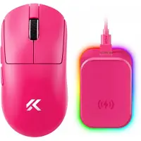 MCHOSE A7 V2 Ultra+ Lightweight Wireless - Gaming mus - Optisk - 6 - Rød