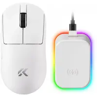 MCHOSE A7 V2 Ultra+ Lightweight Wireless - Gaming mus - Optisk - 6 - Hvit