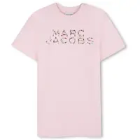 Marc Jacobs for girl. W60718 Pink logo dress (12Y= 150cm), Casual, Cotton, Short sleeve, children's fashion