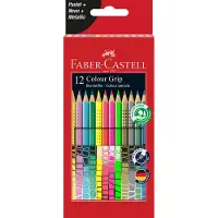 Faber-Castell Fargestifter - Grip - 12 stk. - Pastel/Neon/Metall - - OneSize - Fargesett