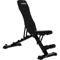 Hammer Schrägbank Force 2.0, Justerbar treningsbenk, 200 kg, Hjem, Flatt og skrått, Svart, 520 mm