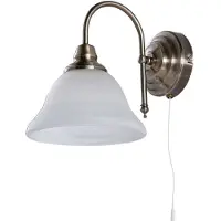 LINDBY vegglampe Hanna, 18 m, antikk messing, metall, glass