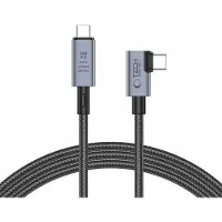 Tech-Protect UltraBoost Max L USB-C 4.0 (rett) / (vinklet) PD 240W 8K 40Gbps 1.5m kabel - grå