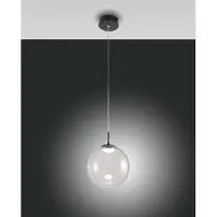 FABAS LUCE LED-hengelampe Ariel, 1 lyskilde, Ø 25 cm, glass, dimmer, CCT