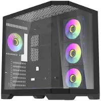 Darkflash Darflash FT418 PRO PC-kabinett + 7 aRGB-vifter (svart)