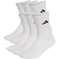 Adidas Sokker - 6-pack - Ess Crew - White/White/Bla - - 34/36 - Sokker