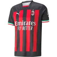 Puma A.C. Milan Home 22/23 Replica Football Jersey Men, Clothing, Black/Tango Red, M