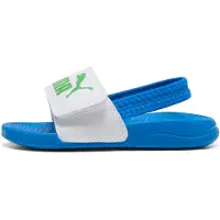 Puma Popcat 20 Backstrap Babies' Sandals, Shoes, White/Green Fruit/Racing Blue, 20