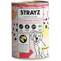STRAYZ økologisk 6 x 400 g - Økologisk okse med økologisk søtpotet, økologisk gulrot og økologisk pære
