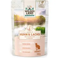 Wildes Land Cat 12 x 100 g - Kylling & laks med tistelolje