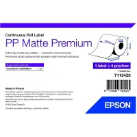 Epson Premium - Polypropylen (PP) - matt - permanent akryl-adhesiv - Rull A4 (21 cm x 55 m) 4 rull(er) boks - sammenhengende etiketter