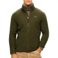 Superdry for man. M2014195A Fleece Full Zip fleece green (L), Casual, Polyester