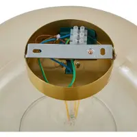 LINDBY taklampe Hildur, Ø 28,5 cm, rav, glass