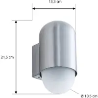 LINDBY utendørs vegglampe Pilva, aluminium, metall, IP44, E27