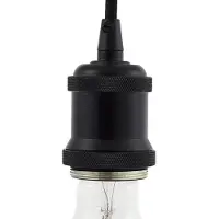 LINDBY pendellampe Hattie, fatning E27, svart, Ø 5 cm
