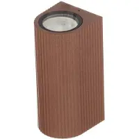 LINDBY utendørs vegglampe Aluvo, rust, 16 cm, IP65, riflet