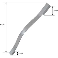 LINDBY LED-vegglampe Alvon, sølv, høyde 50 cm, metall