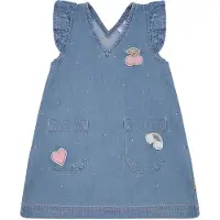 Hust & Claire Kjole - Karoline - Blue Denim - - 5 år (110) - Kjole