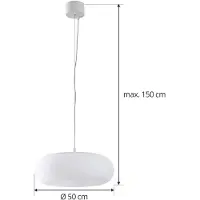 LUCANDE Smart LED pendellampe Bolti, hvit, RGBW, CCT, Tuya