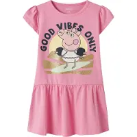 Name It Mini Kjole - NmfArina - Peppa Gris - Rosa Drikke - - 5 år (110) - Kjole