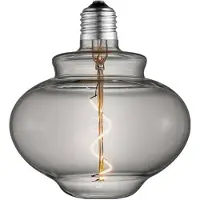 LUCANDE LED-klokkelampe, E27 4 W, Ø 16 cm, 1800 K, røykfarget