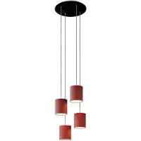 Creative Cables Round Rose-one Xxl Cylinder Diy 4 Falls With Bulbs Pendellampe