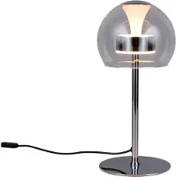 TRIO LED-bordlampe Flynt, høyde 35 cm, kromfarget, metall, CCT