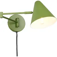 TRIO Vegglampe Cosima, grønn, utstikk 54 cm, metall