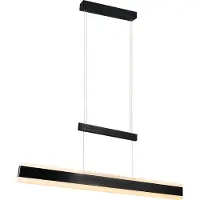 TRIO LED-hengelampe Arcola svart, lengde 152 cm berøringsdimmer, CCT