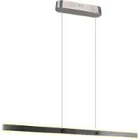 TRIO LED-hengelampe Arcola, nikkelfarget, lengde 115 cm CCT 2 lyskilder