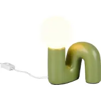 TRIO Bordlampe Quinn, grønn, høyde 22 cm, keramikk/glass, G9