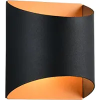 Reality Vegglampe Samdel, svart-gull, høyde 12 cm metall G9 opp/ned