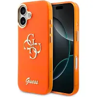 GUESS iPhone 17 IML 4G Script Metal Logo-deksel - Oransje