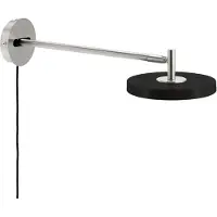 UMAGE LED-vegglampe Asteria Long, svart, stål, stikkontakt
