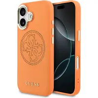 GUESS iPhone 17 Perforated 4G Logo-deksel - MagSafe-kompatibelt - Oransje