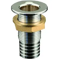 Oem Marine 1 1/2´´ Messing Krommet Skroggjennomføring