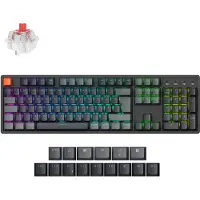 Keychron K10 v2 RGB QMK Wireless Hot Swap QMK - Super Red - Gamingtastatur - Nordisk - Svart