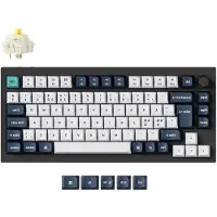 Keychron Q1 Max - Tastatur - QMK/VIA, tilpasset mekanisk, fullt montert knapp - bakgrunnsbelyst - trådløs - USB-C, 2.4 GHz, Bluetooth 5.1 - QWERTY - Nordisk - tastsvitsj: Gateron Jupiter Banana (Hot-